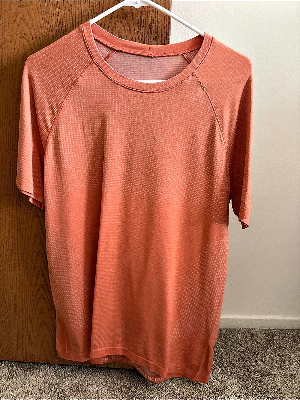 lululemon Short Sleeve Athletic Top in Orange